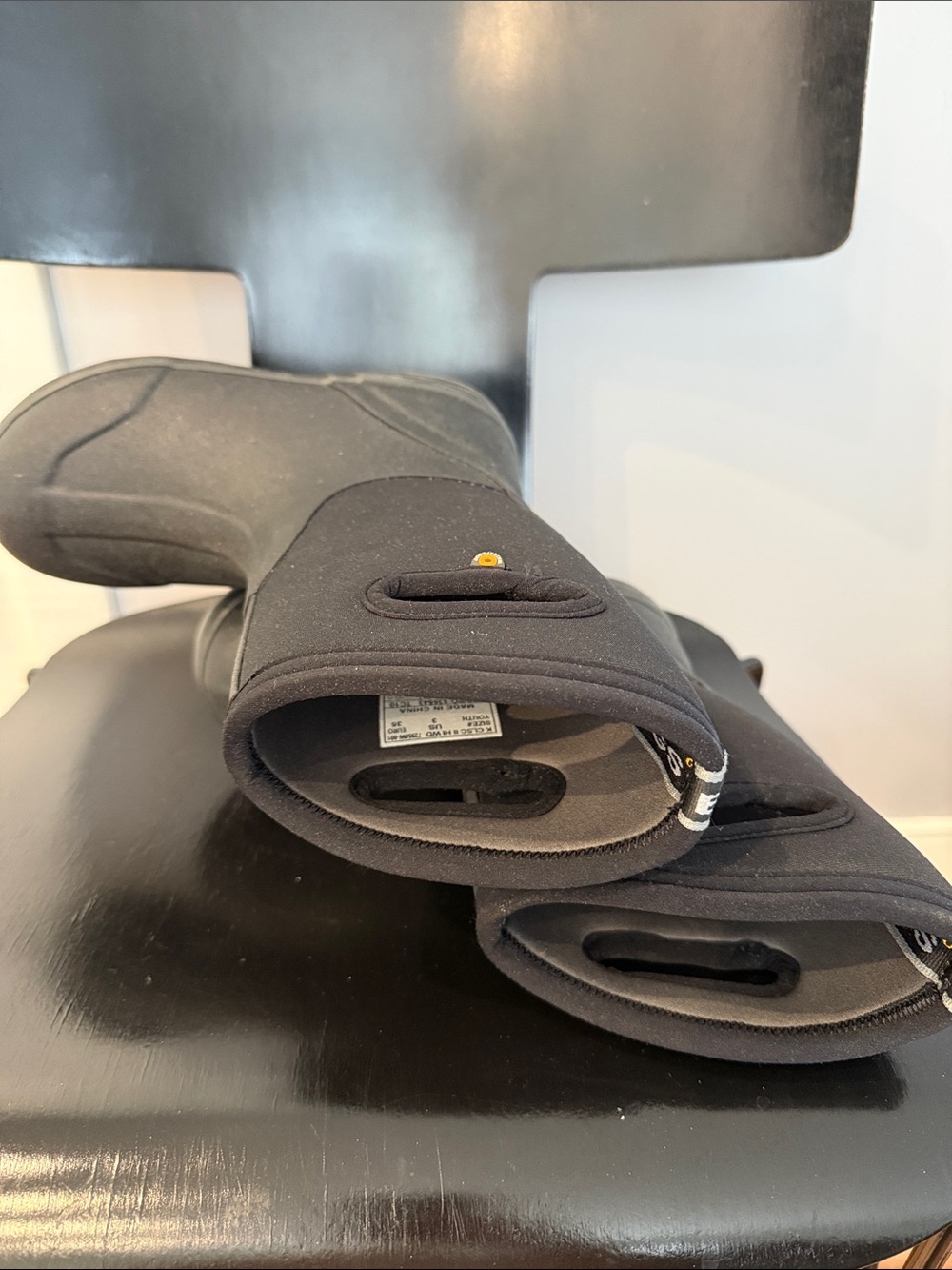 Bogs Black Waterproof Neoprene Boot Interior